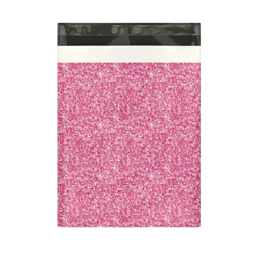 25 10X13 Poly Mailers, Pink Glitter, Shipping Envelopes, PRICE IS FIRM - Picture 6 of 6